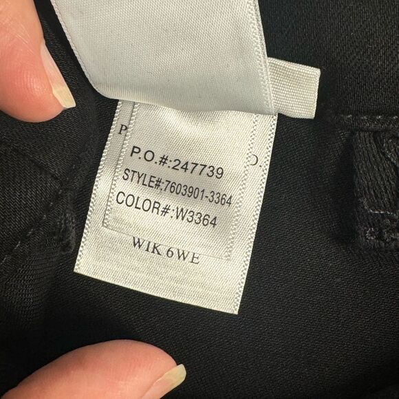 PAIGE Mayslie Straight Ankle Pants in Black Fog Luxe Coating - Size 30 - Picture 14 of 16